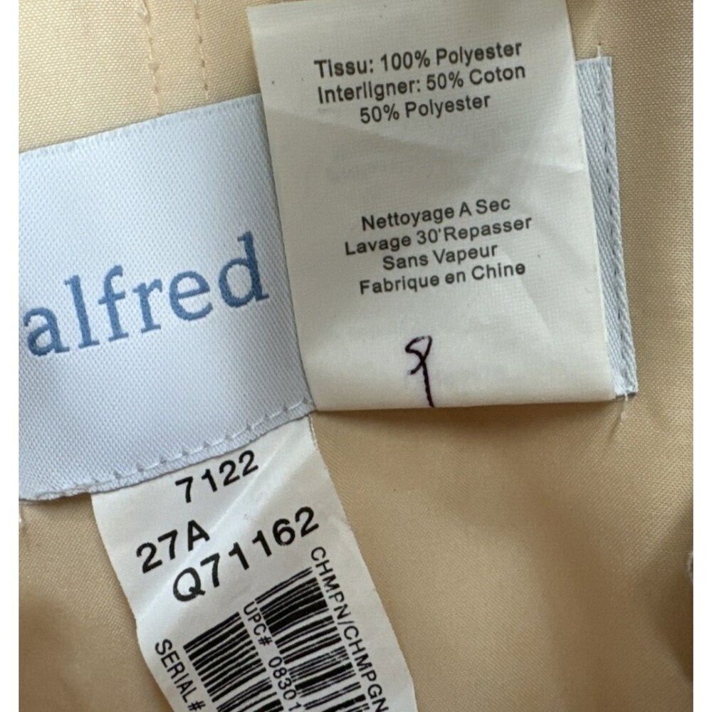 Alfred Angelo Strapless Dress Womens 10 Gold Bridesmaid Cocktail Mini Bow Lined - Picture 7 of 10